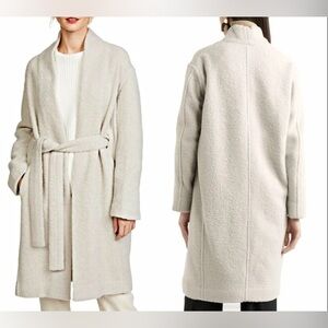 NWT $795 Vince Belted wool-blend Long Wrap Coat